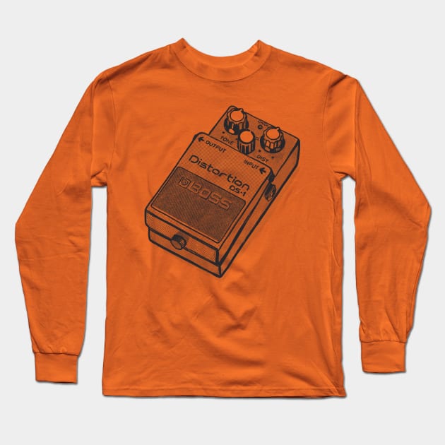 Distortion FX Pedal / Original Design Long Sleeve T-Shirt by DankFutura